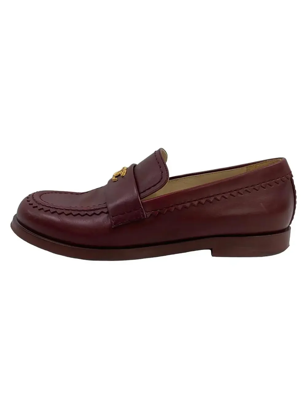 Chanel Bordeaux Leather Women's Shoes #290670C71B